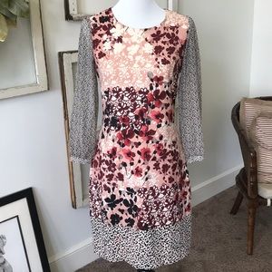 Karl Lagerfeld Paris size 4 mixed print dress.